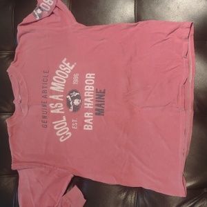 Boys 10/12 M long sleeve Cool as a Moose T-shirt light red